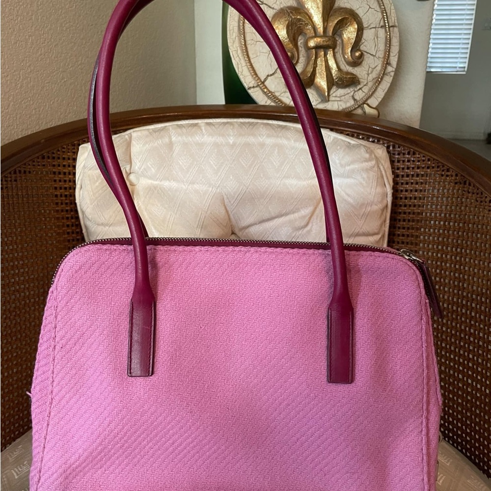 Prada TESSUTO CITY LEATHER TOTE handbag